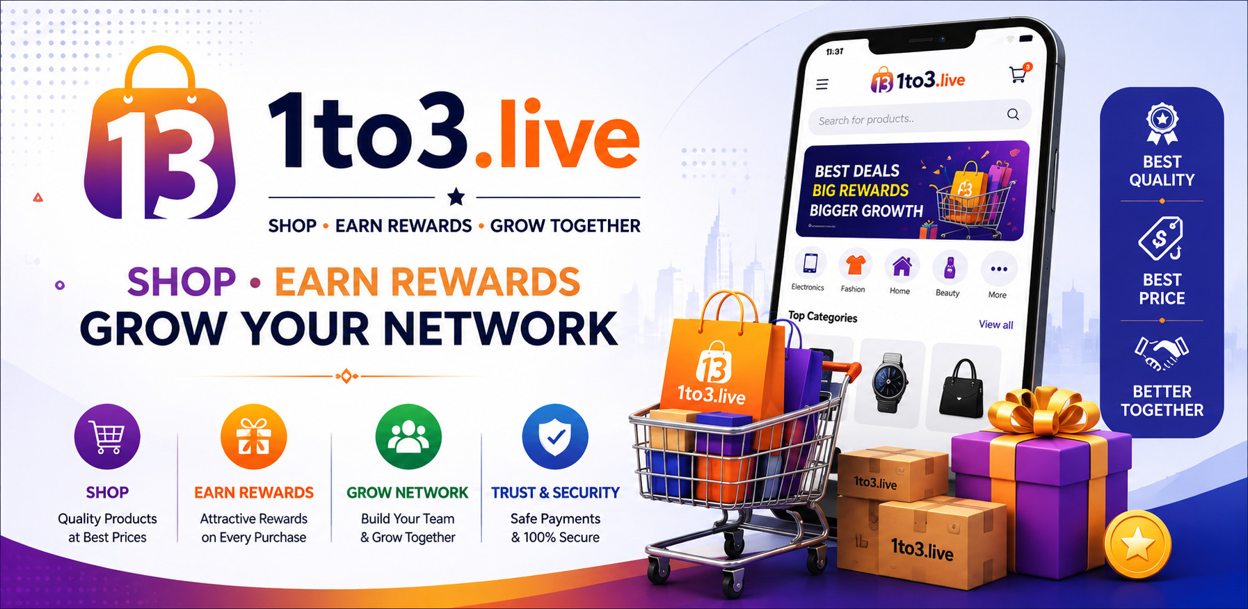 1to3.live Rewards